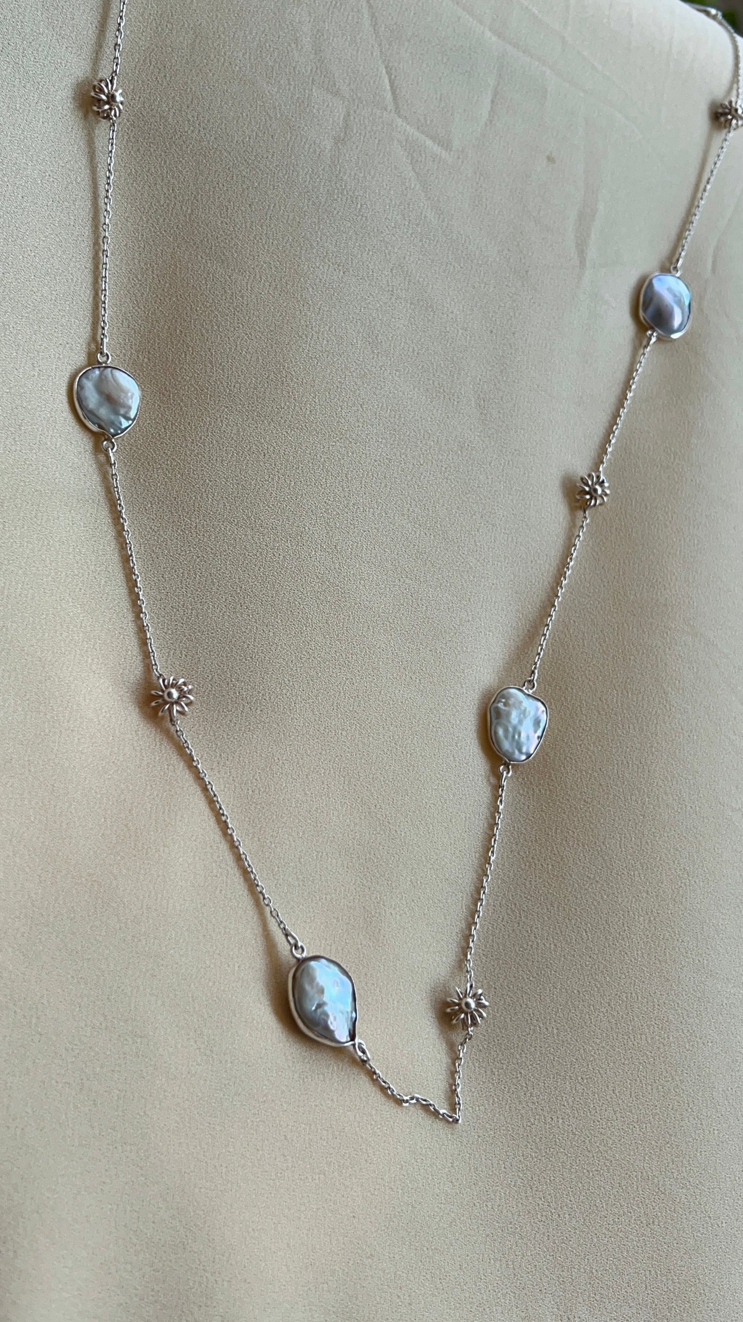 Silver Shell Garland Long Chain