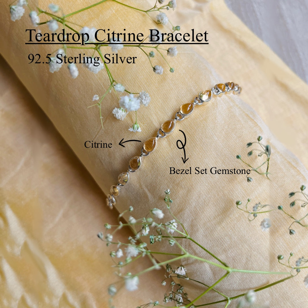 Teardrop Citrine Bracelet