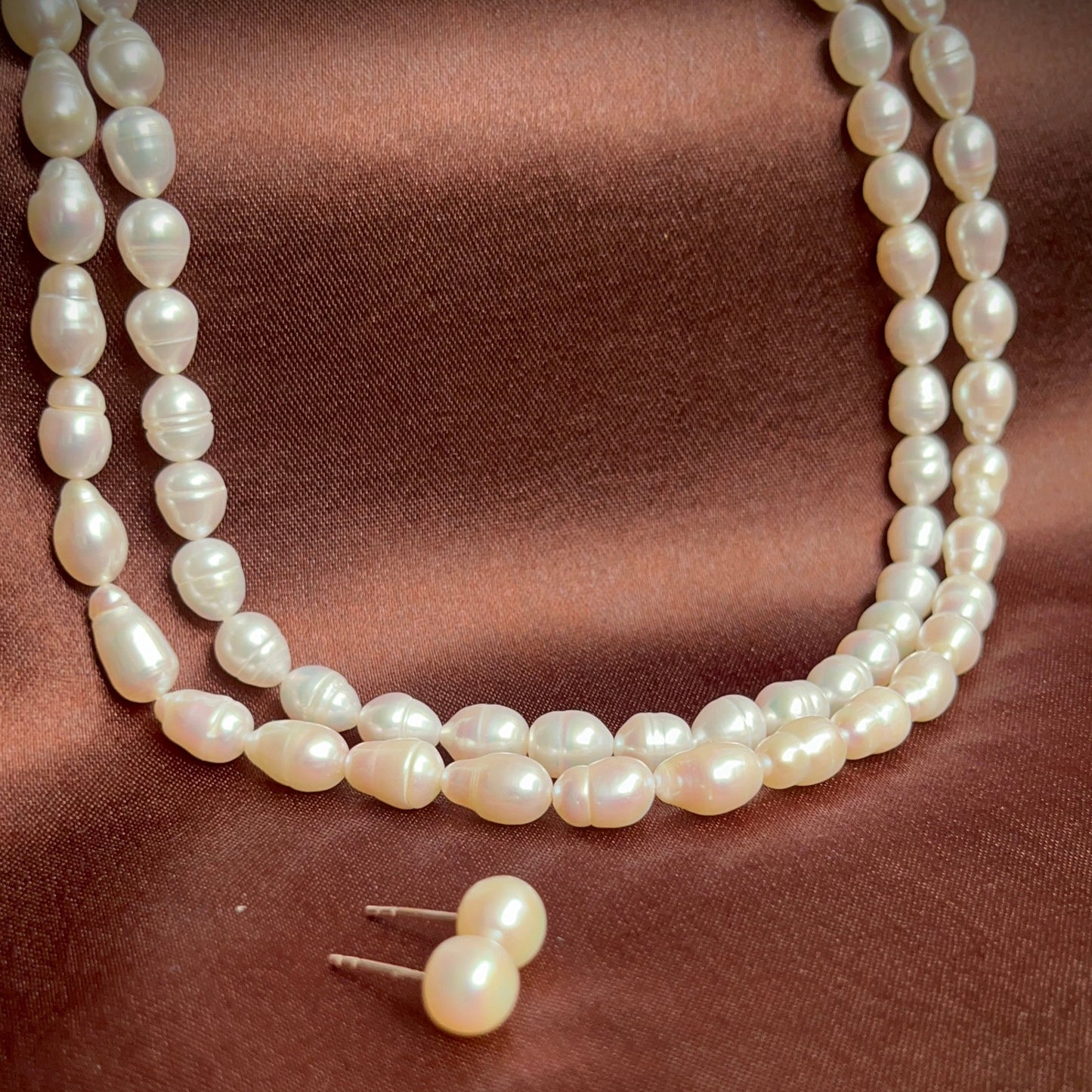 Shwet Moti 2-Liner Necklace Set
