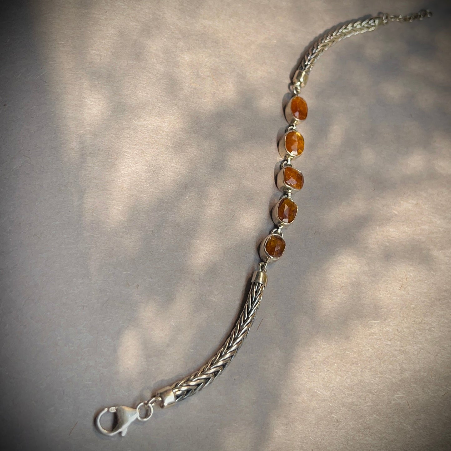 Sunstone Silver Men's Bracelet
