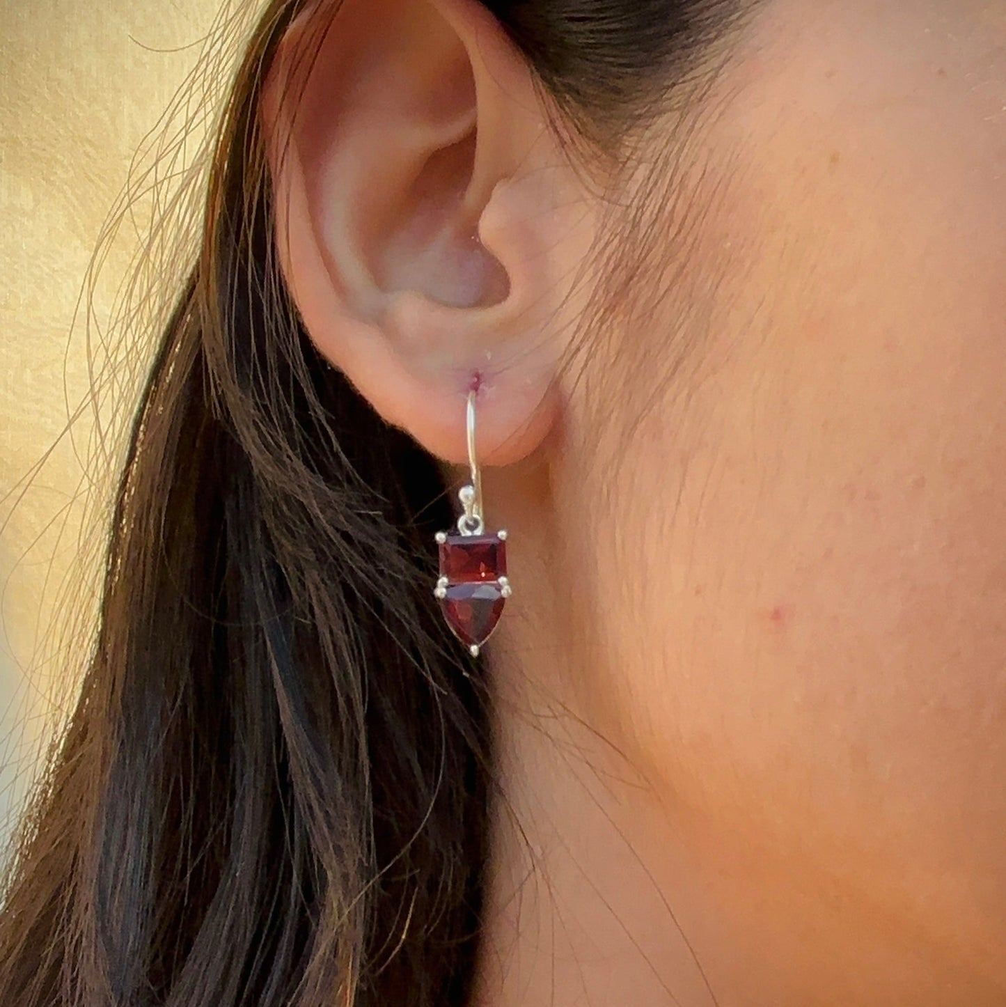 Mismatched Garnet Earrings