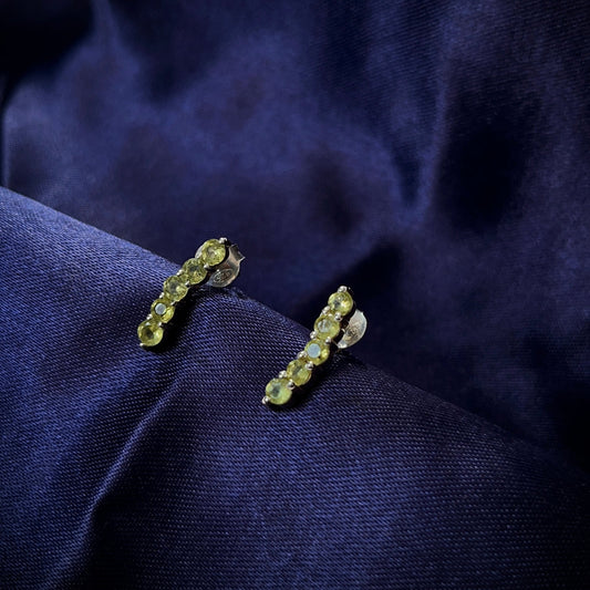 Caterpillar Peridot Earrings
