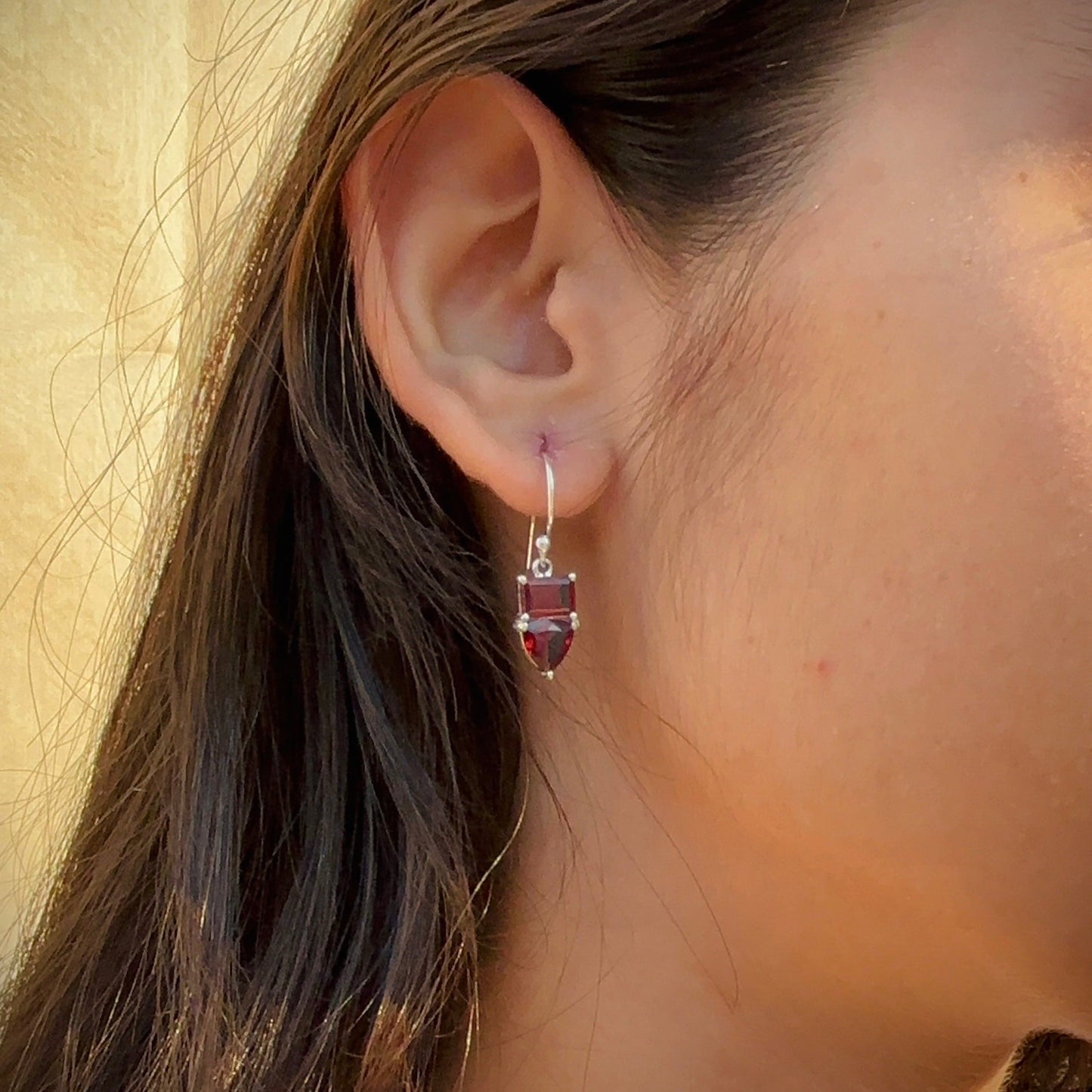 Mismatched Garnet Earrings