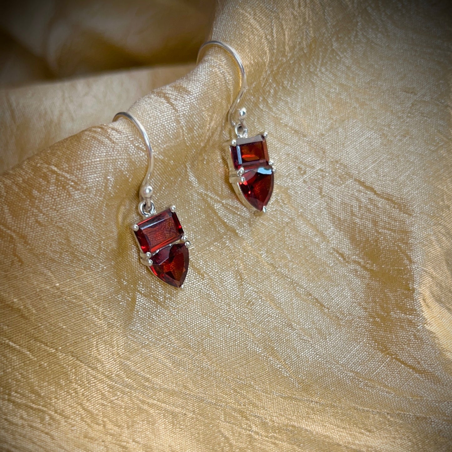 Mismatched Garnet Earrings