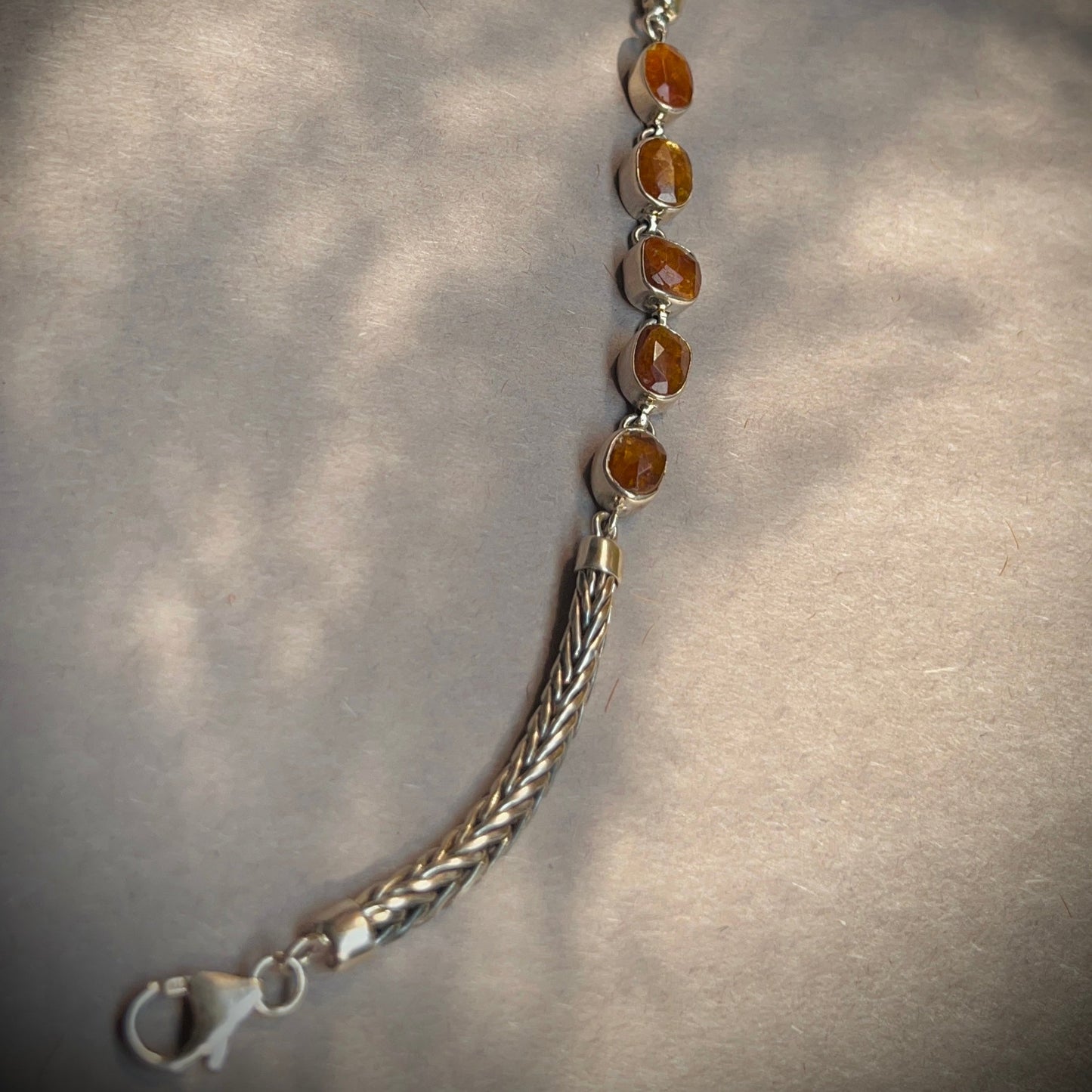 Sunstone Silver Men's Bracelet
