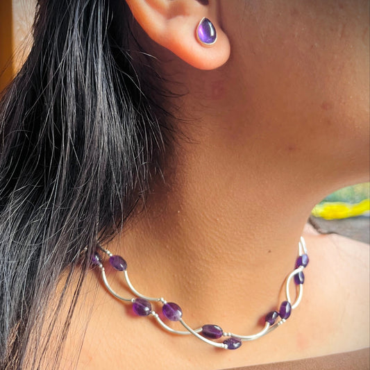 Amara Amethyst Necklace Set