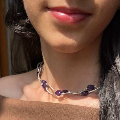 Amara Amethyst Necklace Set