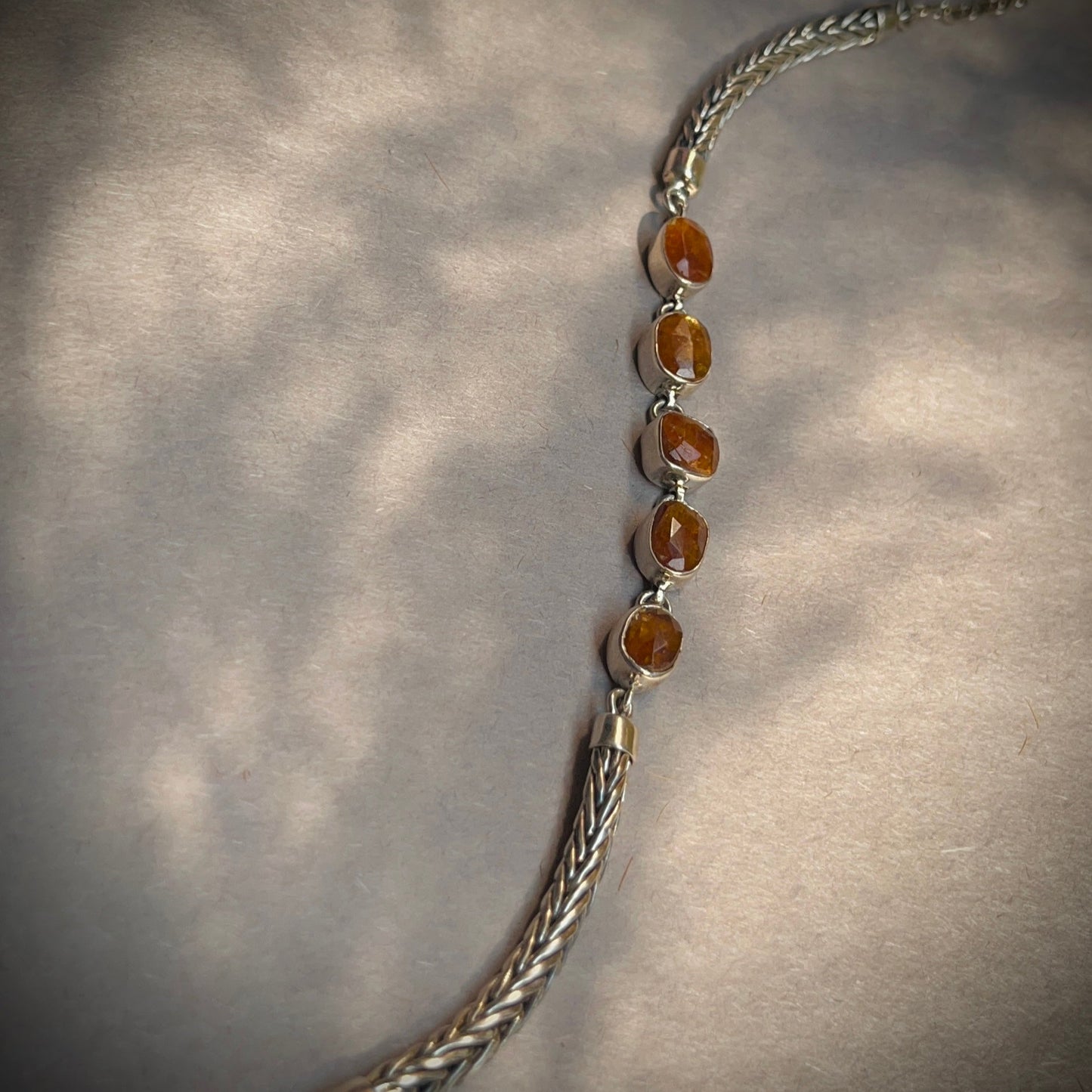 Sunstone Silver Men's Bracelet