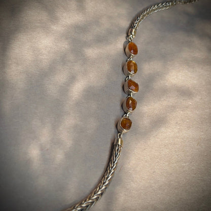 Sunstone Silver Men's Bracelet