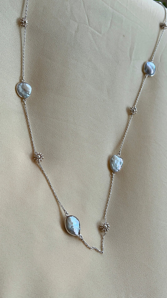 Silver Shell Garland Long Chain