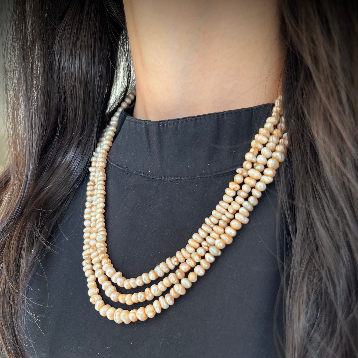 Basroo 3-Liner Pearl Necklace