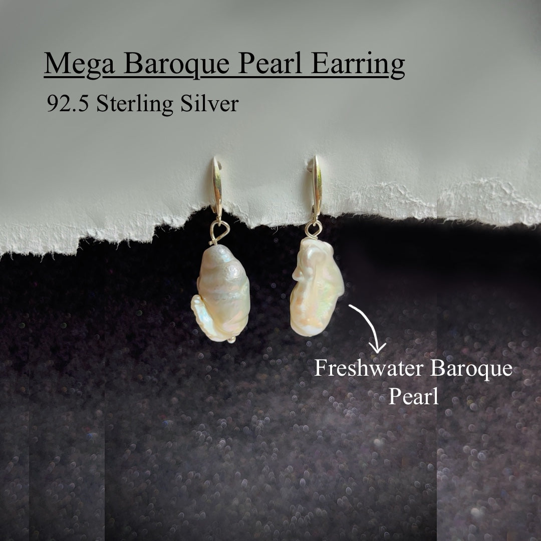 Mega Baroque Pearl Earring