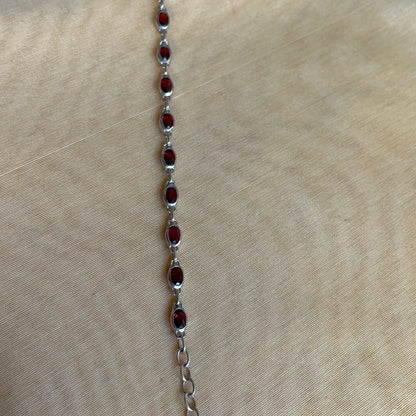 Scarlet Tennis Bracelet