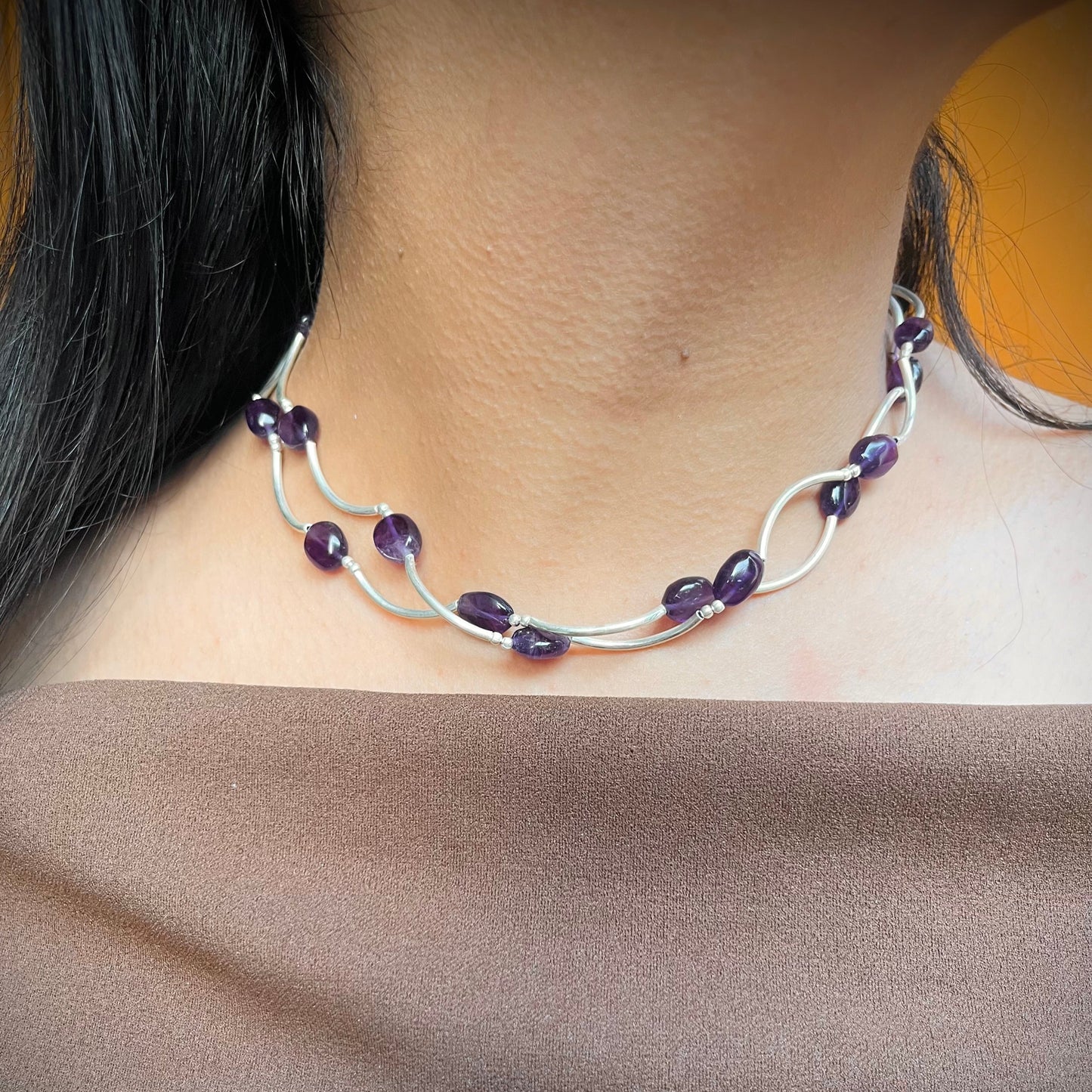 Amara Amethyst Necklace Set
