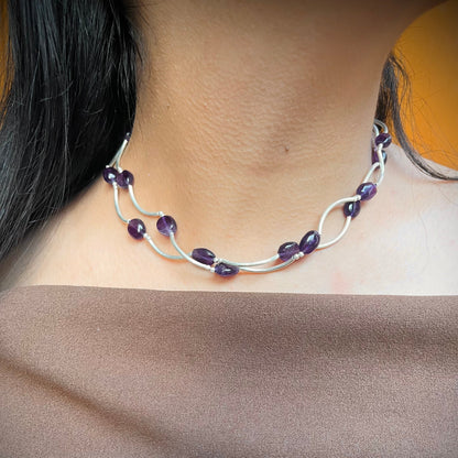 Amara Amethyst Necklace Set