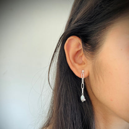 Dhara Grey Pearl Earring
