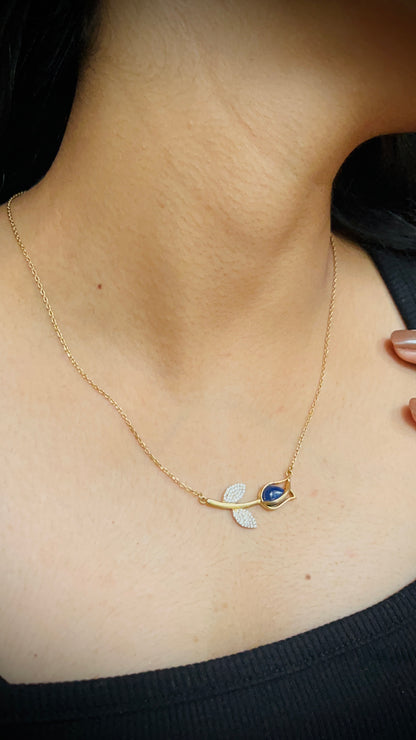 Tulip Pendant with Link Chain
