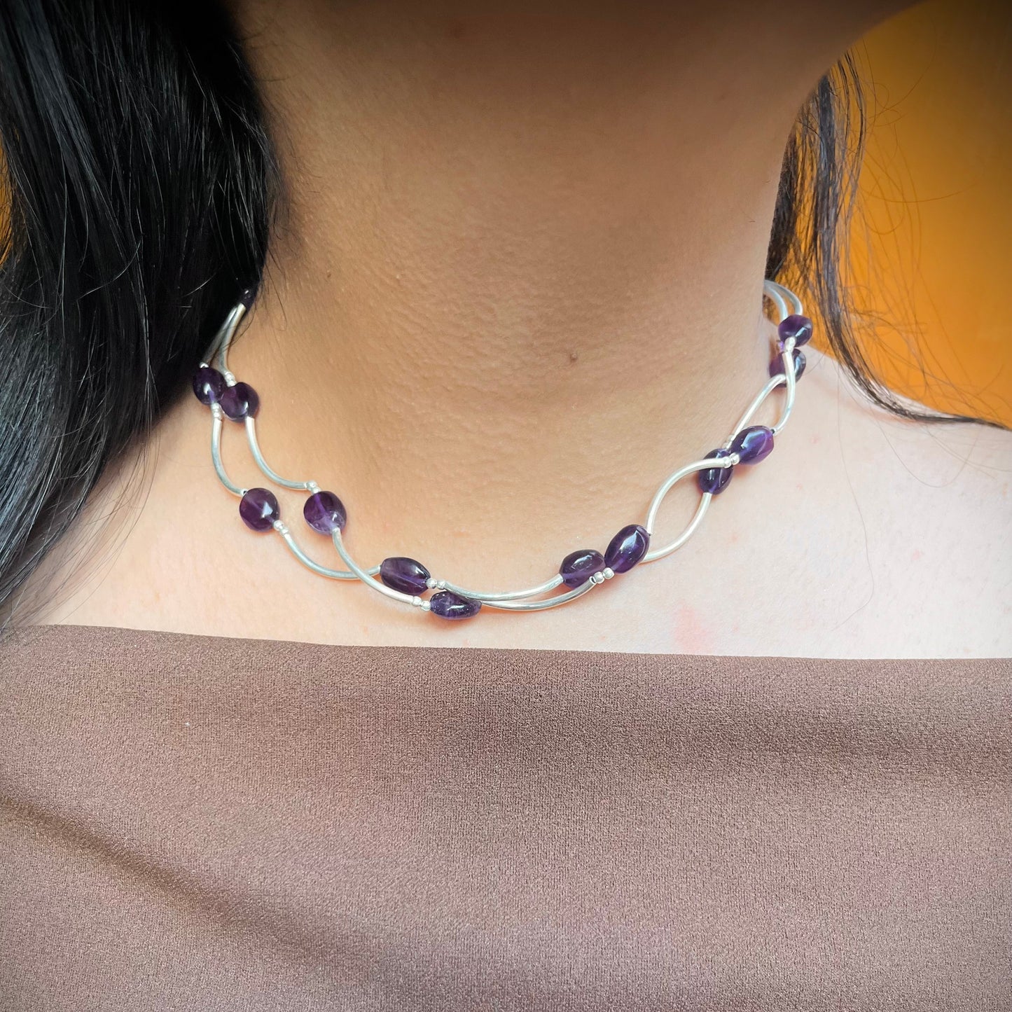 Amara Amethyst Necklace Set