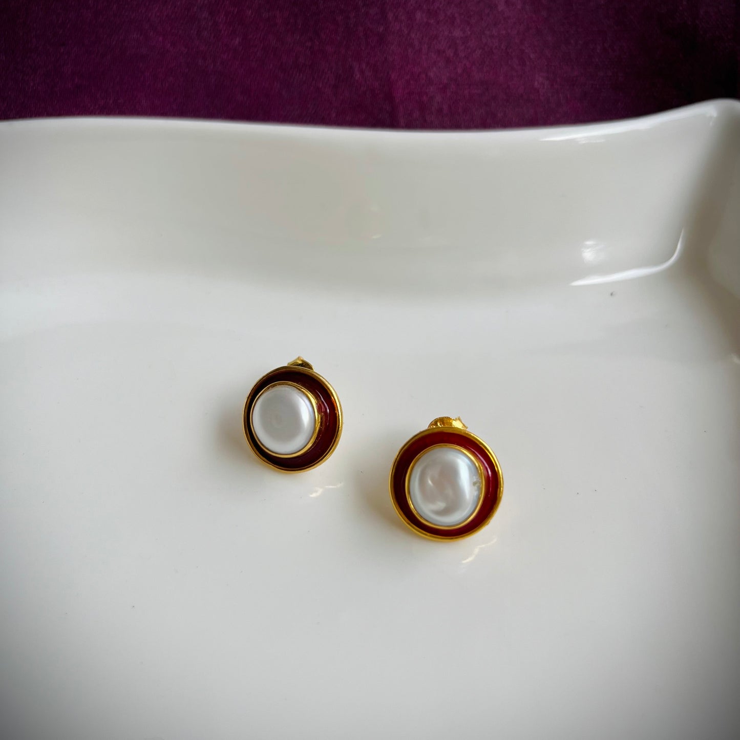 Surkh Moti Earring