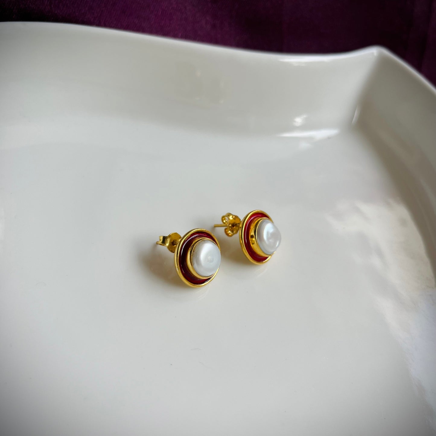 Surkh Moti Earring