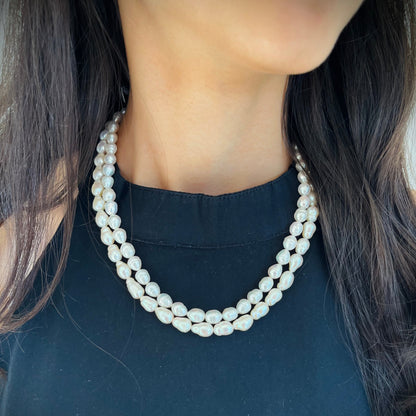 Shwet Moti 2-Liner Necklace Set