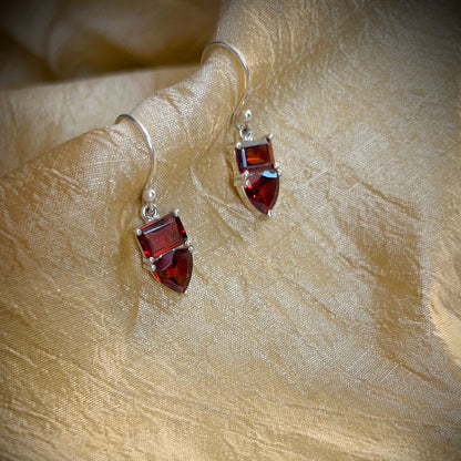 Mismatched Garnet Earrings
