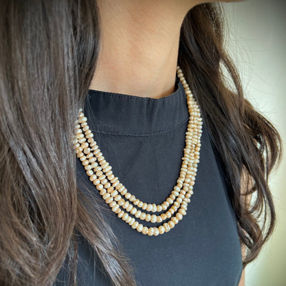Basroo 3-Liner Pearl Necklace