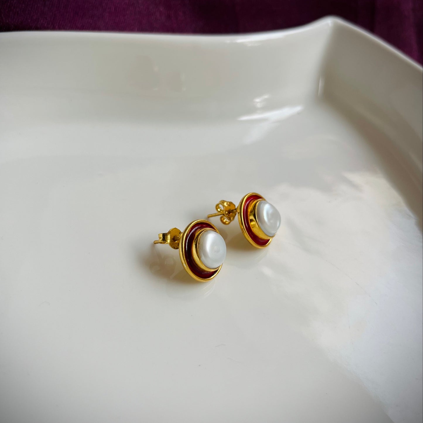 Surkh Moti Earring