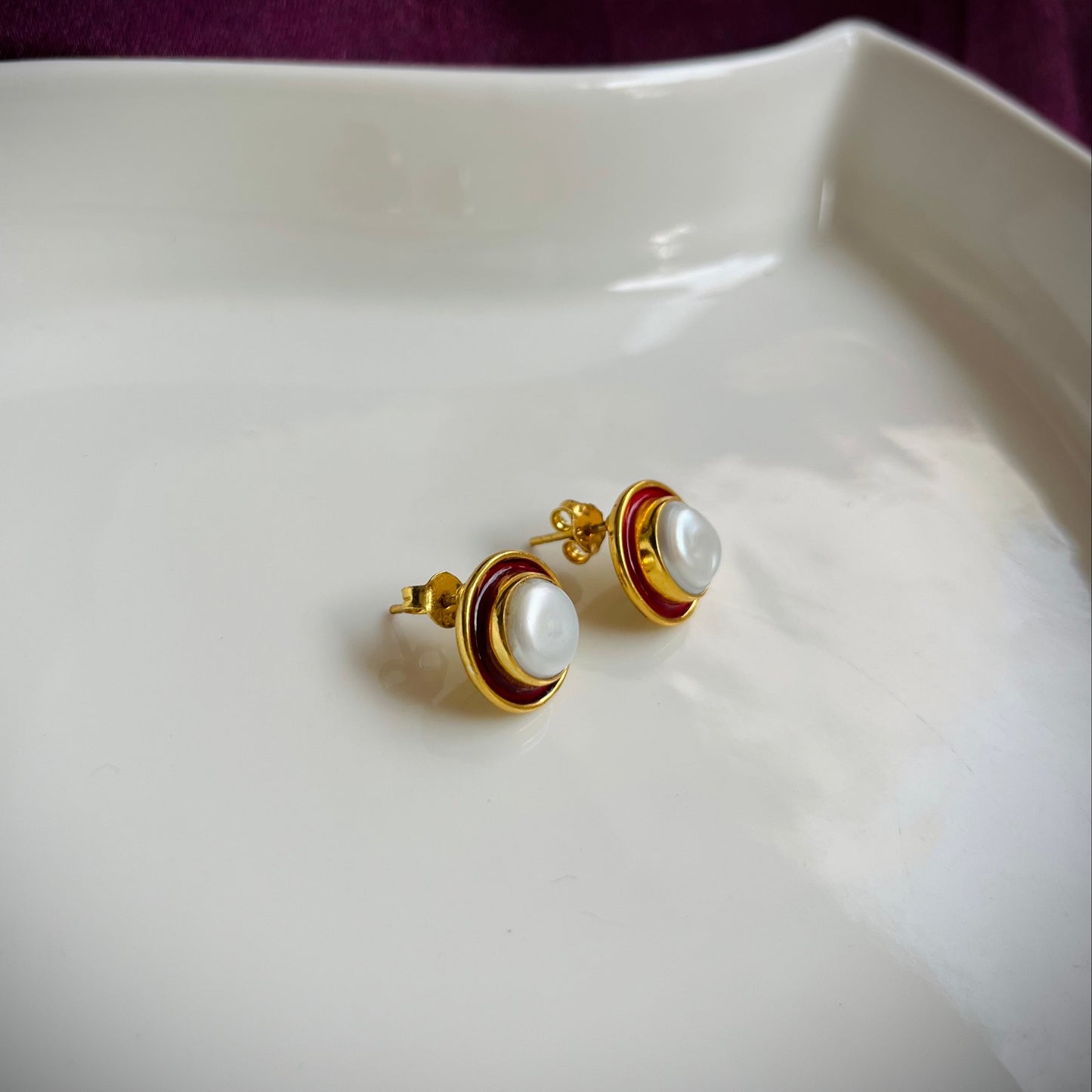Surkh Moti Earring