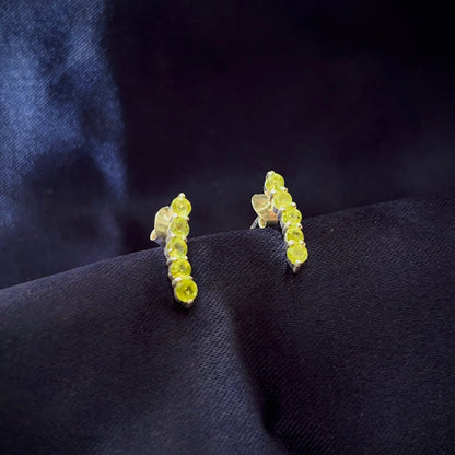 Caterpillar Peridot Earrings