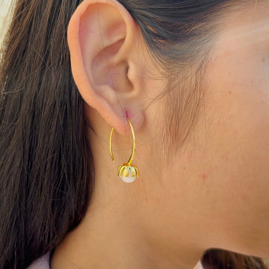 Swirl Pearl Earrings