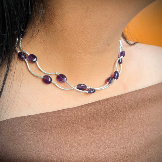 Amara Amethyst Necklace Set