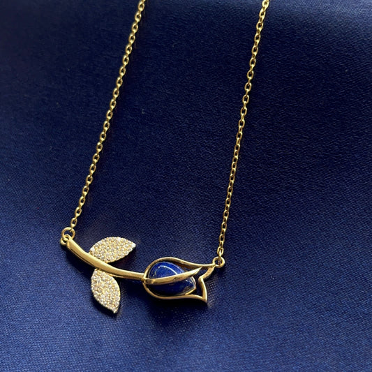 Tulip Pendant with Link Chain