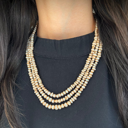Basroo 3-Liner Pearl Necklace
