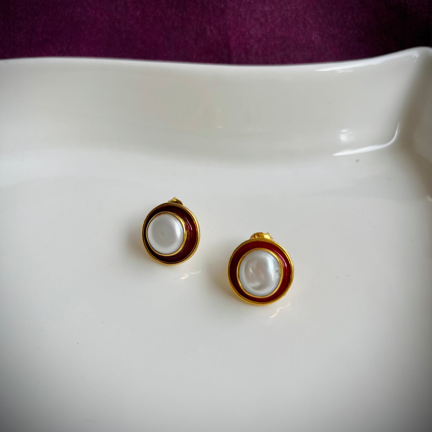 Surkh Moti Earring