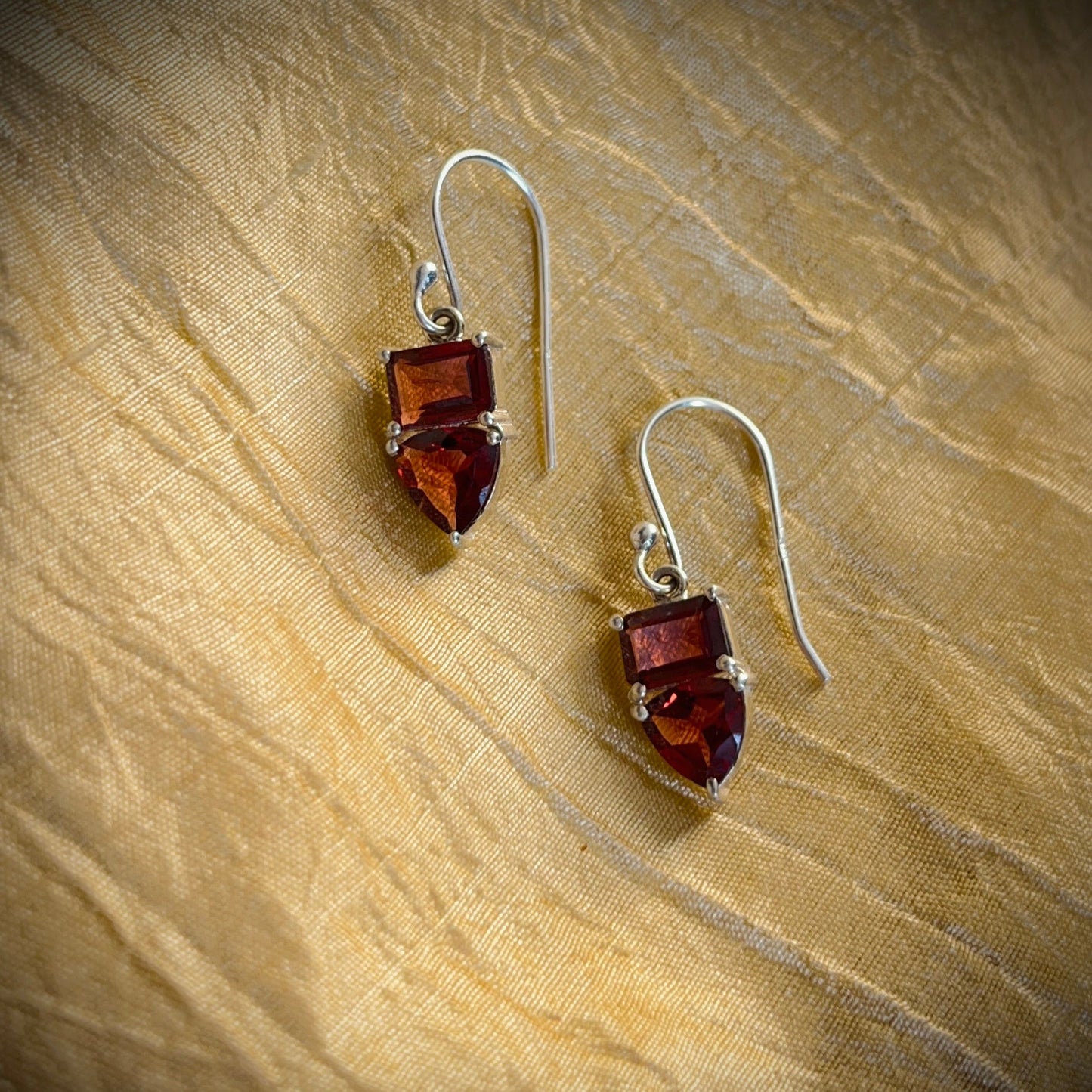 Mismatched Garnet Earrings