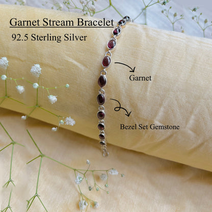 Garnet Stream Bracelet