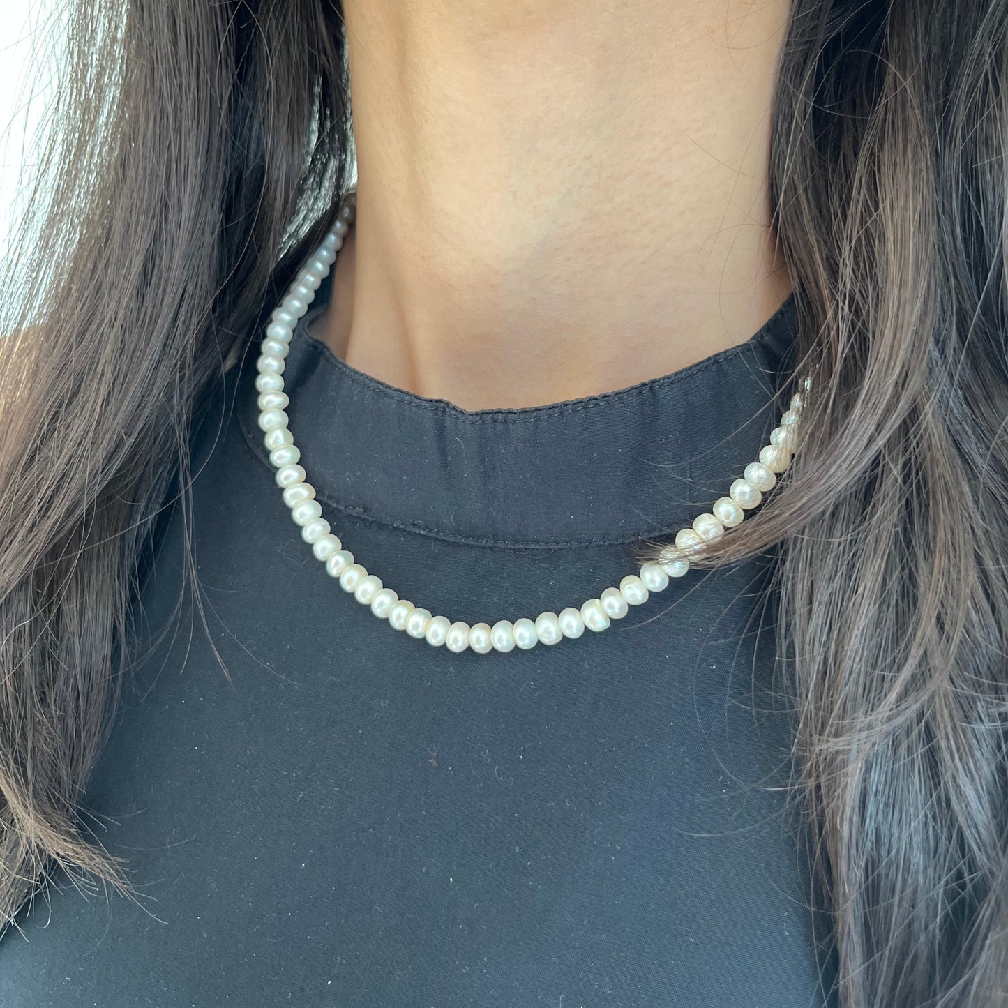 Shwet Moti Single-Liner Necklace