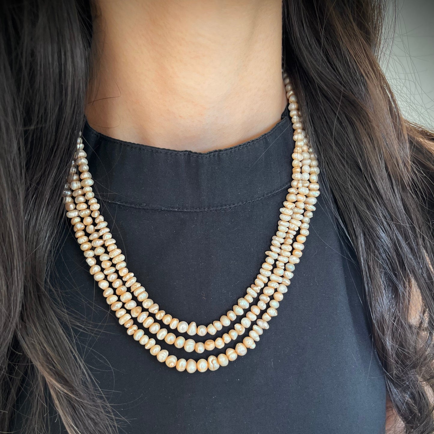 Basroo 3-Liner Pearl Necklace