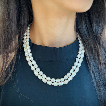 Shwet Moti 2-Liner Necklace Set