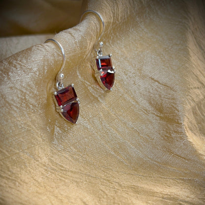 Mismatched Garnet Earrings