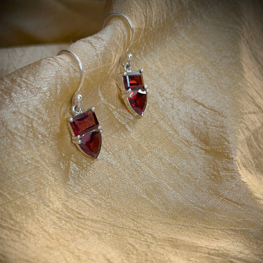 Mismatched Garnet Earrings