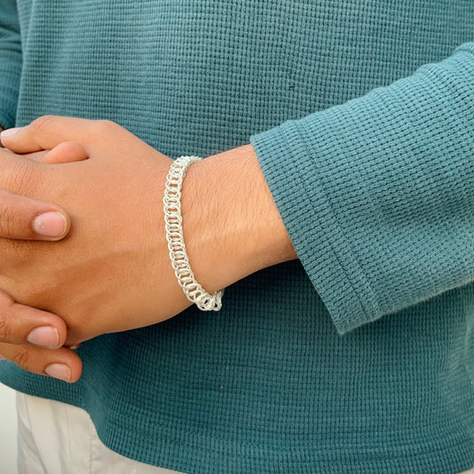 Real Men Silver Bracelet