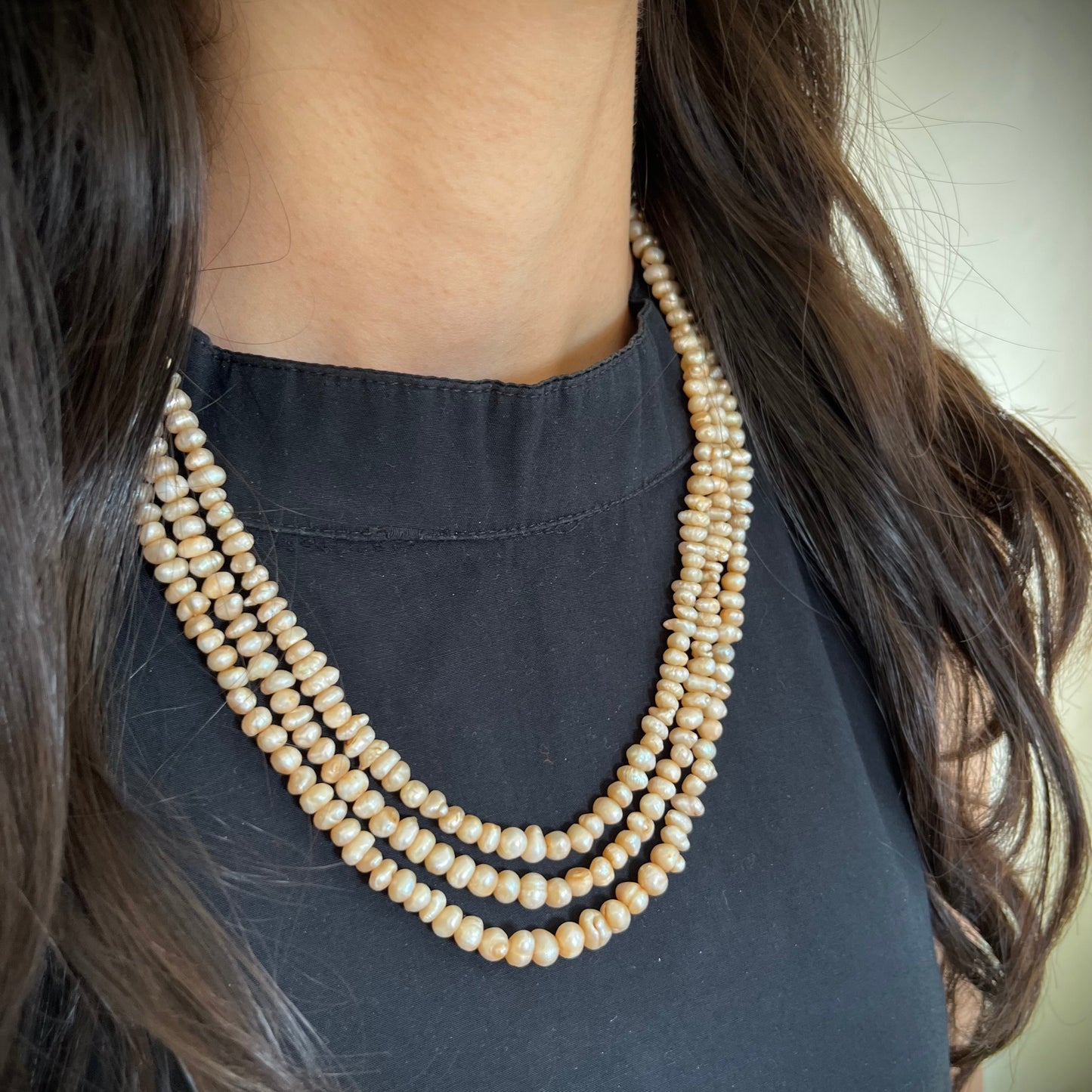 Basroo 3-Liner Pearl Necklace