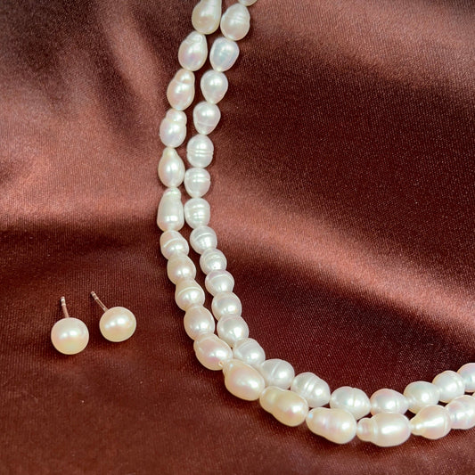Shwet Moti Necklace Set