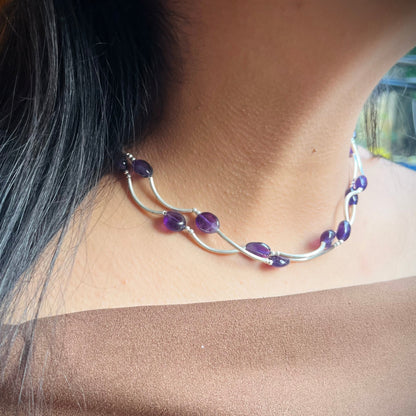 Amara Amethyst Necklace Set