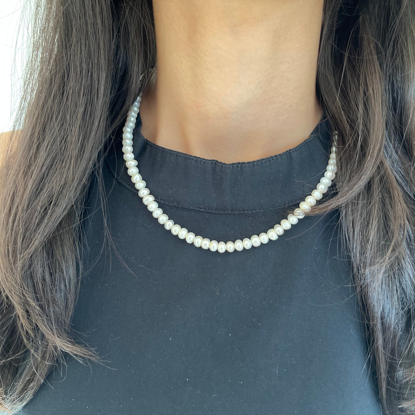 Shwet Moti Single-Liner Necklace