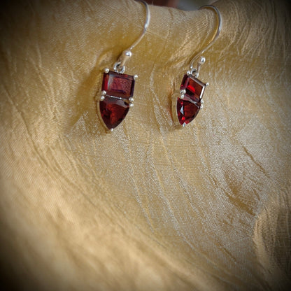 Mismatched Garnet Earrings
