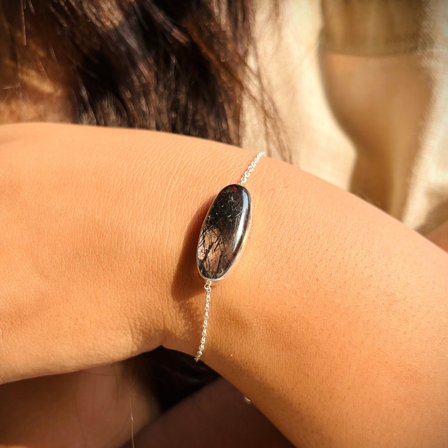 Sagenitic Quartz Bracelet