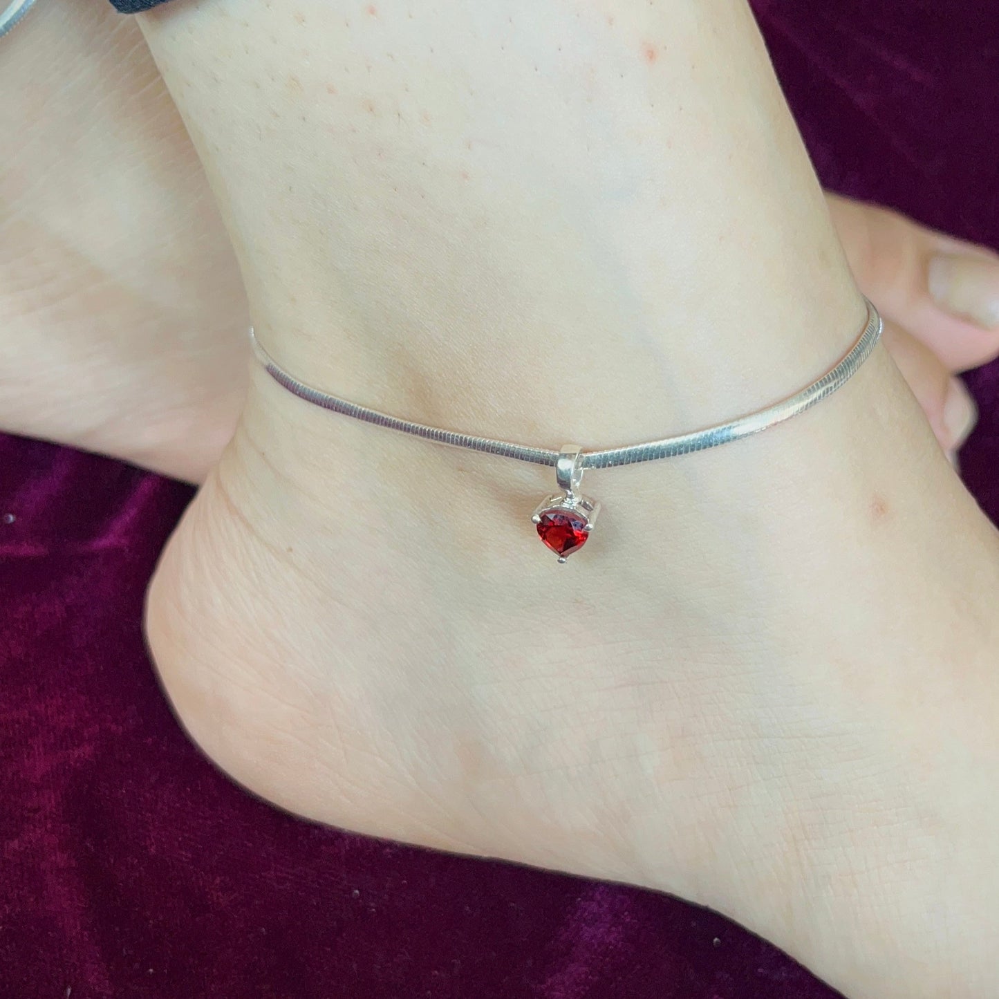 Saya Charm Flat Snake Anklet
